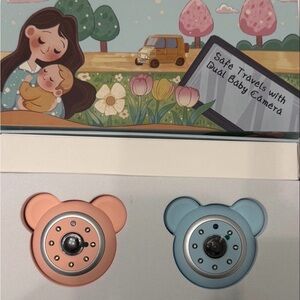 Dual Baby Camera Monitor Set - Pink and Blue